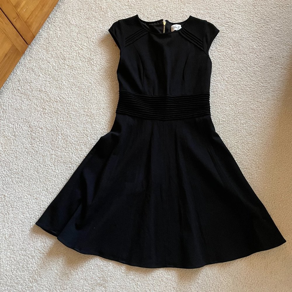 Eliza J Ponte Fit & Flare Midi Dress